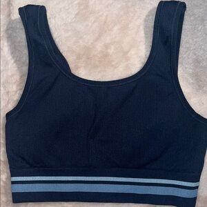All in Motion Navy and Light Blue Sports Bra